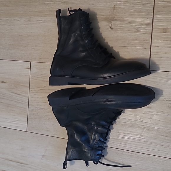 Bzara Back Lace-Up Leather Boots Girls Size 34 - Picture 4 of 11